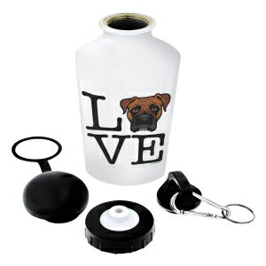 {NT[ hbO Mtg u {NT[ EH[^[{g ̃e[} A~jE EH[^[{g Lbv & X|[cgbvt zCg Boxer Dog Gifts Love Boxer Water Bottle Dog Theme Aluminum Water Bottle with Cap & Sport T