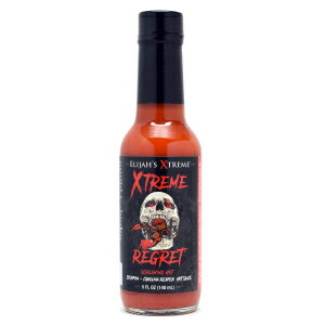 CCW̃GNXg[EObgEzbg\[X - LCiE[p[ƃgj_[hEXR[sI - ɓx̎ܔM炷Eōłh2̓hq Elijah's Xtreme Regret Hot Sauce - Carolina Reaper and Trinidad Scorpion - The 2