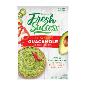 Concord Foods Extra Spicy Guacamole Mix: Bold Heat with Traditional Flavors - Perfect for Spicy Guac Enthusiasts! 1.2 Ounce (Pack of 1)