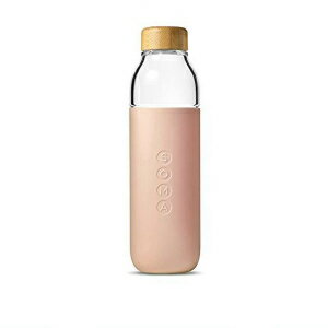 Soma 17 oz. BPA-free Wide Mouth Glass Water Bottle with Silicone Sleeve, Blush (301-16-01)