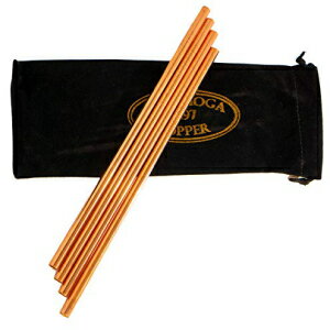 4本セット - 彫刻が施された純銅製ストロー、ブラックベルベットバッグ入り、クリーニングブラシ付き。カヤホガ銅の 1897 年コレクションの一部 Set of 4 - Engraved Pure Copper Drinking Straws in Black Velvet Bag with Cleaning Brush. Part of