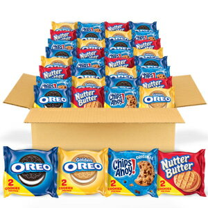OREO Original, OREO Golden, CHIPS AHOY Nutter Butter Cookie Snacks Variety Pack, 56 Snack Packs (2 Cookies Per Pack)