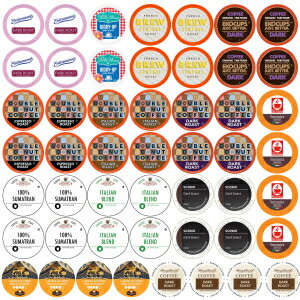 楽天GlomarketPerfect Samplers Dark Roast and Flavors Single Serve Coffee Pods for Keurig K Cup Machines, Bold Lover's Select, 50 Count