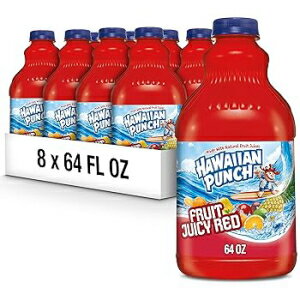 64 Fl Oz (Pack of 8), Fruit Juicy Red, Hawaiian Punch Fruit Juicy Red Fruit Juice Drink, 64 Fl Oz Bottle (Pack Of 8), Caffeine-free, Carbonation-free, Gluten-free, Excellent Source Of Vitamin C, Less Than 10