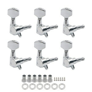 6R  饤 쥭塼˥ ڥ  ޥ إå 塼ʡ 6R Chrome Inline Electric Guitar String Tuning Pegs Keys Machine Heads Tuners