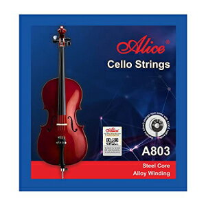 Alice Cello Strings 4/4 Full Set - Well Balanced & Deep-forceful Timbre, Steel Core with Alloy Winding, Full Set of Cello Strings for 4/4 & 3/4 Size Cello (Full Set A D G and C)