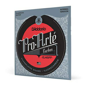 D'Addario Guitar Strings - Pro-Arte Classical Guitar Strings - EJ45FF Carbon Strings - Silver Plated Wrap, Composite Dynacore, Carbon Trebles - Normal Tension