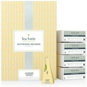 Jasmine, Tea Forte Jasmine Green Tea Event Box, Bulk Pack of 48 Pyrami...