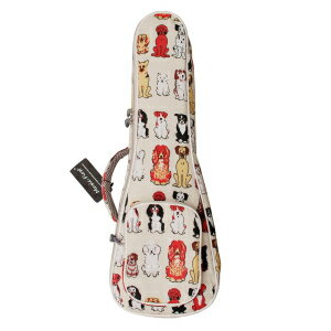 MUSIC FIRST Canvas 21“ Soprano MR DOG ukulele case ukulele bag ukulele cover, Original Design.