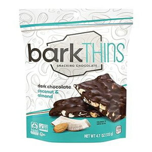 4.7オンス（1パック） ダークチョコレートココナッツアルモ barkTHINSダークチョコレートココナッツとアーモンドスナックチョコレート フェアトレード 非GMO 4.7オンスバッグ 4.7 Ounce (Pack of 1), Dark Chocolate Coconut Almo, barkTHINS Dark Choc