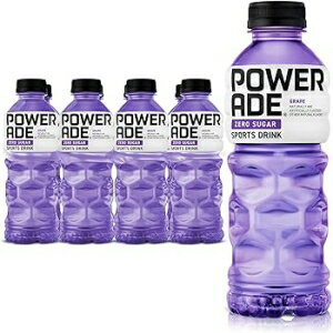 POWERADE ZERO, ゼロカロリー電解質強化スポーツドリンク グレープ 20 液量オンス 8 パック POWERADE ZERO, Zero Calorie Electrolyte Enhanced Sports Drinks, Grape, 20 fl oz, 8 Pack