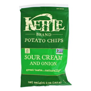 Kettle Foods チップポテトサワークリーム&オニオン、5オンス Kettle Foods Chip Potato Sour Cream & Onion, 5 oz