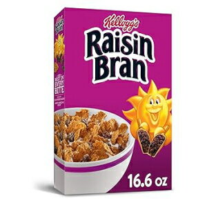 Kellogg's Raisin Bran Breakfast Cereal, Family Breakfast, Fiber Cereal, Original, 16.6oz Box (1 Box)​