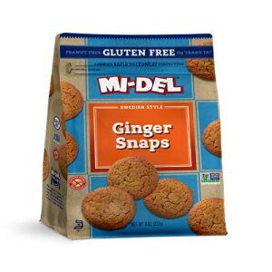 Mi-Del Gluten Free Ginger Snaps - Non GMO Certified, 0g Trans Fat Swedish Ginger Snaps Cookies Old Fashioned (Pack of 1)