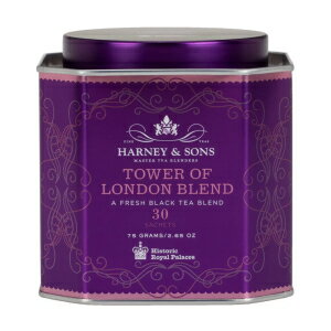 ハーニー&サンズ 紅茶 30 Count (Pack of 1), Tower of London, Harney & Sons Tower of London Black Tea with Vanilla, Black Currant, Caramel, and Honey | 30 sachets, Historic Royal Palaces Collection