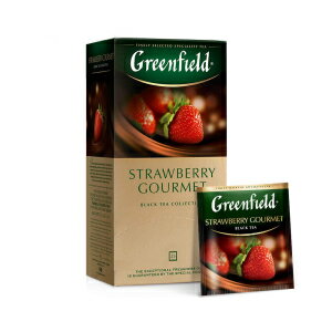 Greenfield Strawberry Gourmet Black Tea Fruit & Herbal Collection 25 Teabags The Execptional Freshness Of Tea Is Guranteed By The Special Foil Sachet