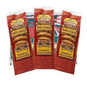 オリジナル マウイ クッククウィーズ ハワイ クッキー 3 パック - 6 オンス 各（マカダミアナッツ） The Original Maui CookKwees Hawaii Cookies 3 Pack- 6 oz. Each (Macadamia Nut)