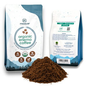 PE Premium Enema Organic Coffee for Enemas (1LB) - Light Roast, Medium Ground, Enema Coffee Kit...