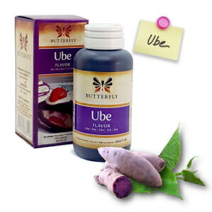 Butterfly 宇部紫芋風味ペーストエキス 2オンス ミニ冷蔵庫用マグネット付き Ube Purple Yam Flavoring Paste Extract by Butterfly 2 Ounce with Mini Refrigerator Magnet
