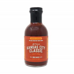 Organic Kansas City Classis BBQ Sauce - Made in USA - 15.5oz Bottle - Family Friendly - Handcrafted in Small Batches with All Natural Ingredients