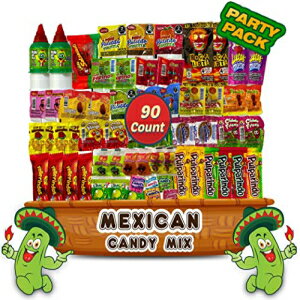 楽天GlomarketMexican Candy Assortment Snacks Pack - Variety of Spicy, Sweet, and Sour Candies, Includes Lucas Candy, Pelon Pelo Rico, Pulparindo, Rellerindo, Vero by LookOn - 90 Count