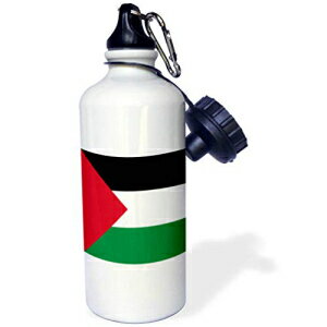 3dRose 「パレスチナの旗 - パレスチナ黒赤白緑ストライプ三角形アラブ世界の国ヨルダン川西岸」スポーツウォーターボトル、21 オンス、ホワイト 3dRose "Flag of Palestine-Palestinian black red white green stripes triangle Arab world country West