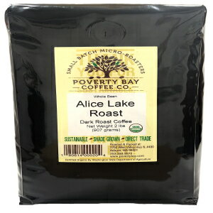Alice Lake USDA Certified Organic Coffee Beans, French Roast Coffee Beans - Whole Beans, Dark Roast Coffee Beans, 2lb Bag