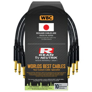 3 ˥å - 8  - ڥ롢եȡѥåڴ辰֥ WORLDS BEST CABLES ˤ륫ᥤ - Mogami 2524 磻䡼 Neutrik-Rean NYS224BG  1/4  (6.35mm) TS ץ饰ѤƺƤޤ 3 Unit