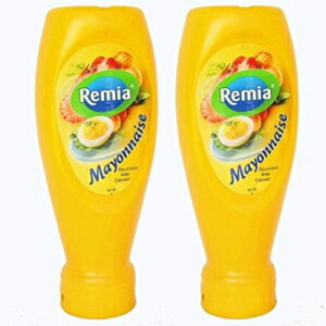 レミア マヨネーズ オランダ輸入 (2 パック)、プラスチック スクイーズ ボトルあたり 16.9 オンスのマヨネーズ Remia Mayonnaise Dutch Holland Imported (2-Pack), 16.9 oz Mayo Per Plastic Squeeze Bottle