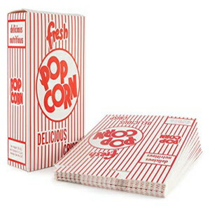 スナッピー ポップコーン 2-E 赤と白のクローズトップ ポップコーン ボックス、1 オンス、500 個 Snappy Popcorn 2-E Red and White Close Top Popcorn Boxes, 1 Oz, 500 Count