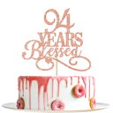 YotaWish Rose Gold Glitter 94 Years Blessed Cake Topper - Hello 94 - Happy 94th ...