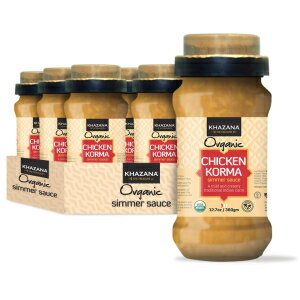 Khazana ORGANIC Chicken Korma Indian Simmer Sauce - 6 x 12.7oz Jars Non-GMO, Vegan, Gluten Free, Kosher Authentic Indian Meals Made Easy at Home! Khazana ORGANIC Chicken Korma Indian Simmer Sauce - 6 x 12.7oz Jars Non-GMO, Vegan, Gluten Free, Kosher Authentic Indian Meals Made Easy at Home!