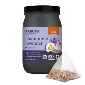 楽天Glomarketパロミ カモミール ラベンダー ルイボス オーガニック ティー、シグネチャー ジャー、15 カウント （6 個パック） Paromi Chamomile Lavender Rooibos Organic Tea , Signature Jar, 15 Count （Pack of 6）