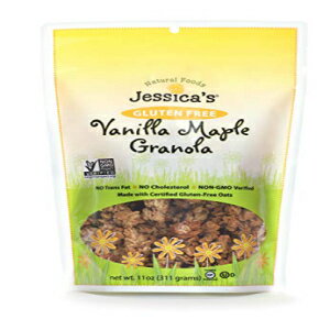Jessica's Natural Foods グルテンフリー バニラ メープル グラノーラ 11 オンス - 全天然グラノーラ、非遺伝子組み換え朝食用シリアルとスナック、グルテンフリー認定 - バニラメープル Jessica's Natural Foods Gluten-Free Vanilla Maple Granola 1