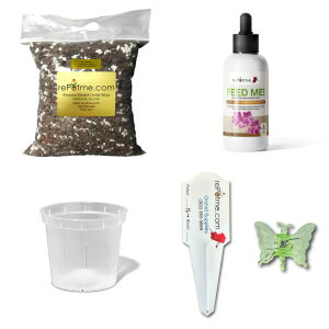 rePotme Deluxe Orchid Starter Kit - Orchid Bark - (Includes All Purpose Orchid Potting Mix, Orchid Fertilizer, Plus a 5 inch Orchid Pot, Flower Clip, and Plant Label) rePotme Deluxe Orchid Starter Kit - Orchid Bark - (Includes All Purpose Orchid Potting Mix, Orchid Fertilizer, Plus a 5 inch Orchid Pot, Flower Clip, and Plant Label)
