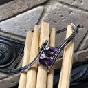 本物の 4ct パープル アメジスト 925 ソリッド スターリング シルバー バングル ブレスレット Natural Rocks by Kala Genuine 4ct Purple Amethyst 925 Solid Sterling Silver Bangle Bracelets(4)