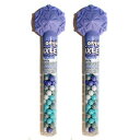 SweetWorks (2) チューブ オリジナル Sixlets - スノーフレーク トッパー付きの杖/チューブに入ったチョコレート キャンディー - ラベンダー/パープル カラー - キャンディーはメタリック ホワイト、ブルー、パープル、グリーン - 正味重量。各1.5オンス