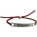 Empower スターリングシルバー レッド ロープ コード ブレスレット ベスト レディース ギフト 卒業サバイバー Sophia Rose Jeweller...