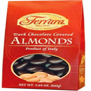 フェラーラ ダークチョコレートで覆われたアーモンド、5.6 オンス箱 (4 個パック) Ferrara Dark Chocolate Covered Almonds, 5.6-Ounce Boxes (Pack of 4)