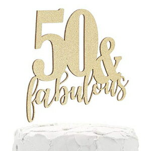 NANASUKO 50 歳の誕生日 - 50 & 素晴らしい - 両面ゴールドグリッター - プレミアム品質 米国製 NANASUKO 50th Birthday - 50 & fabulous - Double Sided Gold Glitter - Premium quality Made in USA