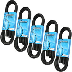 5 ѥå: MCSPROAUDIO  - ᥹ ޥ 3 ԥ XLR ֥ (ͥդ) 15 ե եȡȥ졼 - ȥ졼 ޥ ǥ  5 PACK: MCSPROAUDIO Male to Female Microphone 3 Pin XLR Cable with b