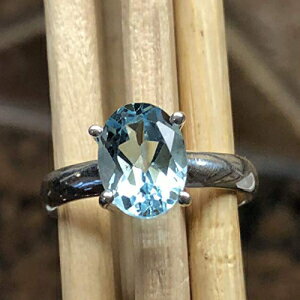 ナチュラル 2ct ブルー トパーズ 925 ソリッド スターリング シルバー リング サイズ 7 Natural Rocks by Kala Natural 2ct Blue Topaz 925 Solid Sterling Silver Ring Size 7