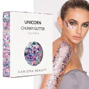 ユニコーンチャンキーグリッター、KARIZMA BEAUTY フェスティバルグリッターコスメティックフェイスボディヘアネイル Unicorn Chunky Gl...