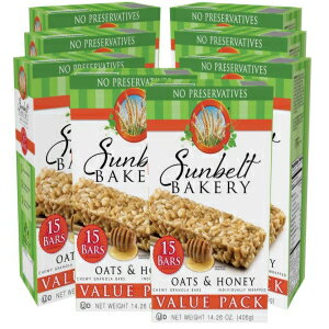 Sunbelt Bakery Oats & Honey Chewy Granola Bars, 120-1.0 OZ Bars (8 Box...