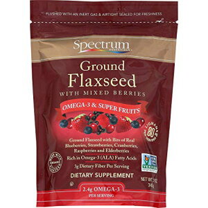 Spectrum Essentials オーガニック グラウンド フラックスシード、ミックスベリー、12 オンス Spectrum Essentials Organic Ground Flaxseed, Mixed Berries, 12 oz Spectrum Essentials オーガニック グラウンド フラックスシード、ミックスベリー、12 オンス Spectrum Essentials Organic Ground Flaxseed, Mixed Berries, 12 oz