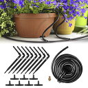 sPlant iP iro Watering System Fittings Kit Pack 32ft Hose with 8 Irrigation Drippers, 7 3-Way Pipe and 1 Filiter, for Plant Pot Watering System and Water Supply Network(3)