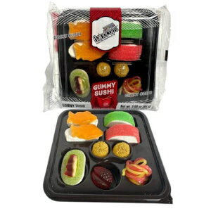 Raindrops - Gummy Candy Small Sushi Bento Box - Yummy Gummy Food Looks Just Like a Sushi - Mens Stocking Stuffer Ideas - (3.0 oz)のサムネイル