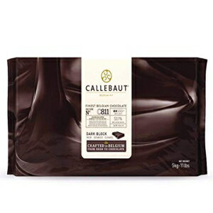 Barry Callebaut ダーク チョコレート クーベルチュール - 53.1% カカオ - 11 ポンド ブロック - C811NV - 低流動性 Cacao Barry Barry Callebaut Dark Chocolate Couverture - 53.1% Cocoa - 11 lb Block - C811NV - Low Fluidity