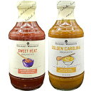 グルメ ウェアハウス スウィート ヒート & ゴールデン カロライナ BBQ ソース、16 液量オンス、2 パック Gourmet Warehouse Sweet Heat & Golden Carolina BBQ Sauces, 16 Fl ozs, 2 Pack