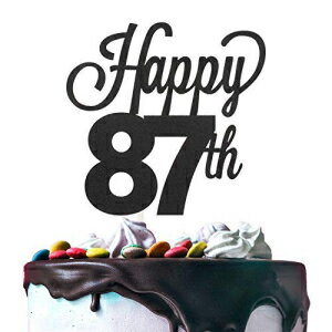 LINGTEER ハッピー87歳の誕生日 ブラックケーキトッパー 87歳の誕生日パーティーギフトデコレーションサインに乾杯するのに最適です。 LINGTEER Happy 87th Birthday Black Cake Topper Perfect for Cheers to 87 Years Old Birthday Party Gift Decora LINGTEER ハッピー87歳の誕生日 ブラックケーキトッパー 87歳の誕生日パーティーギフトデコレーションサインに乾杯するのに最適です。 LINGTEER Happy 87th Birthday Black Cake Topper Perfect for Cheers to 87 Years Old Birthday Party Gift Decora
